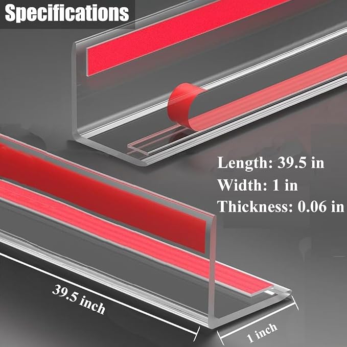 Clear Self-Adhesive Wall Corner Guards, 10 Pack, 1in x 39.5in | Walls Edge Protector, For Wall, Furniture Corner, Door, Easy to Install, For Baby - Image 2