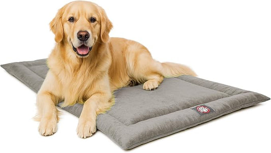 Majestic Pet Orthopedic Memory Foam Dog Crate Mat - Plush Pet Bed Pad for Crates & Kennels | USA Crafted | 42"x26" Villa Vintage by MajesticPet