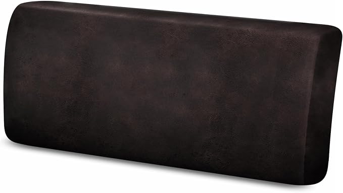 molasofa Leather Look Couch Cushion Covers, Stretch Sofa Cushion Covers for Sectional Armchair Loveseat Protector,Replacement Seat Cushion Slipcovers, Machine Washable (1 Cushion Sofa, Chocolate) by Molasofa