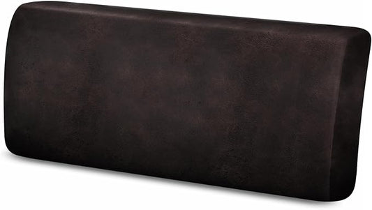 molasofa Leather Look Couch Cushion Covers, Stretch Sofa Cushion Covers for Sectional Armchair Loveseat Protector,Replacement Seat Cushion Slipcovers, Machine Washable (1 Cushion Sofa, Chocolate) by Molasofa