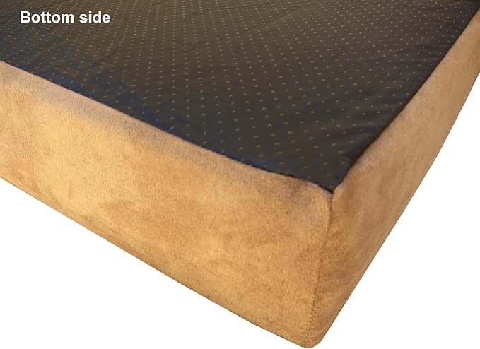 45S3 45"X27"X3" Full Layer Memory Foam Pad Pet Bed with Waterproof Microfiber Suede Cover for Medium Large Dog, Crate & SUV - Image 3