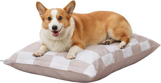 Medium Dog Bed with Removable Washable Cover for Small Dogs Deluxe Plush Dog Crate Beds Comfy Kennel Pad Waterproof Lining and Blue Gel Memory Foam Memory Foam（Brown 30 * 20 * 4in） by Unknown