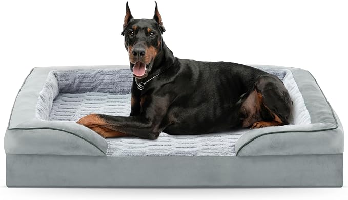 FURTIME Orthopedic Extra Large Dog Bed, Waterproof Dog Beds, 48x35x6.5 Supportive Foam Pet Couch Bed with Removable Washable Cover and Nonskid Bottom by FURTIME