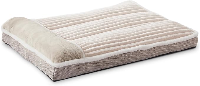 Dog Bed for Large Dogs, Dog Mattress with Pillow for Crate Kennel, Sofa pet Bed, Super Soft pet Bed for Medium, Jumbo, Small Dogs Breeds (Beige, XX-Large:(46"x30"x4") - Image 2
