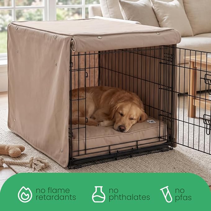 Molly Mutt Wild Horses Dog Crate Cover, 100% Cotton Canvas Cover with 2 Roll-Up Panels, Ideal for Dog or Cat Crate, Durable, Washable, and Free of Harmful Chemicals, 36" x 24" x 27" - Image 6