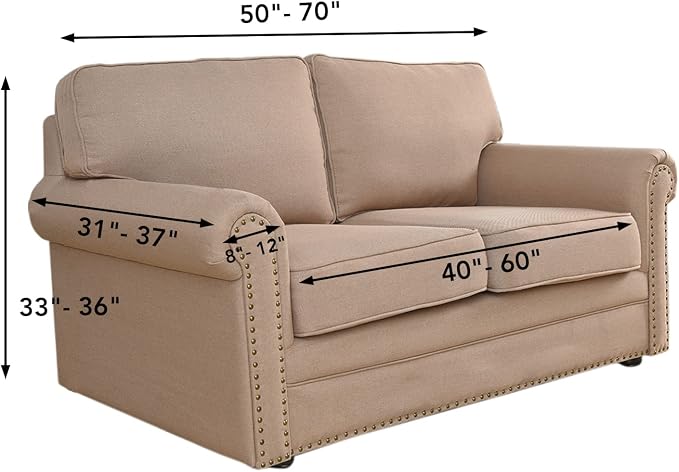 Easy-Going Stretch Loveseat Couch Covers Washable Dark Gray | 1-Piece Loveseat Covers for 2 Cushion Couch Furniture Protector RV Sofa Slipcover Soft with Bottom for Kids Pets - Image 6
