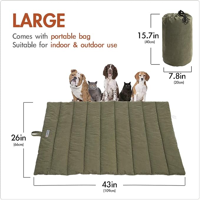 CHEERHUNTING Outdoor Dog Bed, Waterproof, Washable, Large Size, Durable, Water Resistant, Portable and Camping Travel Pet Mat - Image 2