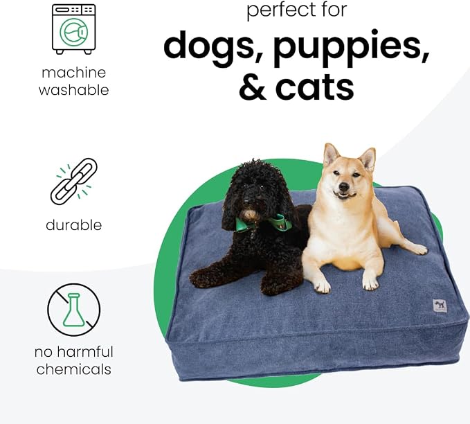 Molly Mutt Dragonstone Dog Bed Duvet Cover, GOTS-Certified 100% Cotton Canvas Cover for Dog, Puppy, or Cat Bed, Durable, Washable, and Free of Harmful Chemicals, Small, 22"x27"x5", Blue - Image 3