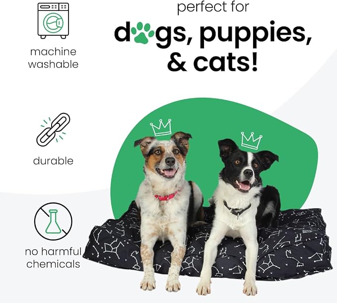 Molly Mutt Medium to Large Dog Bed Cover - Rocketman Print - Measures 27”x36”x5’’ - 100% Cotton - Durable - Breathable - Sustainable - Machine Washable Dog Bed Cover - Image 3