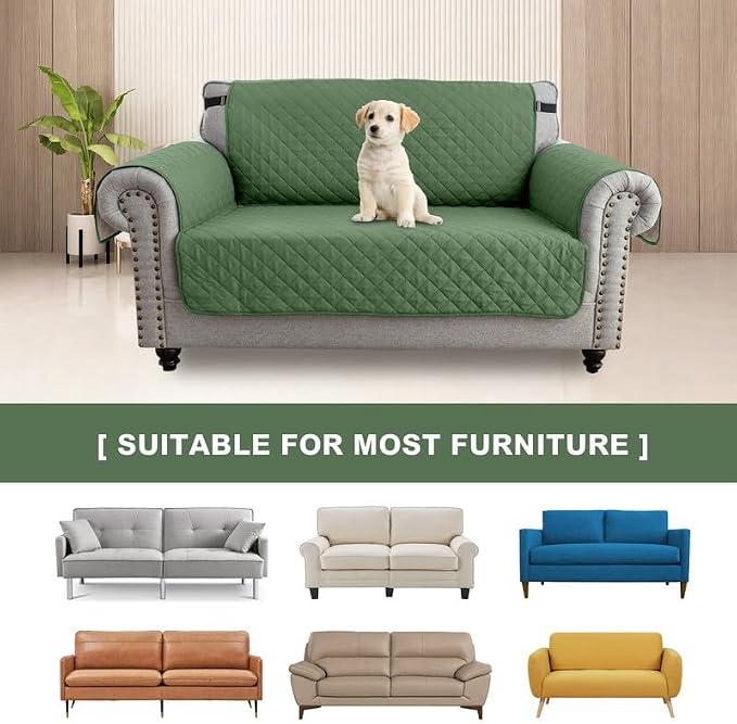 TOPCHANCES Sofa Slipcover L Shape 3pcs Reversible Sofa Cover Sectional Couch Cover 3 Seater Chaise Slip Cover with Elastic Straps for Kids Dogs Cats Pet Furniture Protector Cover - Image 3