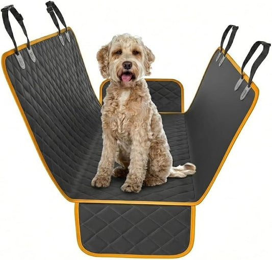 Active Pets Dog Car Seat Cover for Back Seat, Waterproof Pet Hammock Protector, Durable Nonslip Seat Protection SUV Truck, Standard 53"x56", Orange by ActivePets