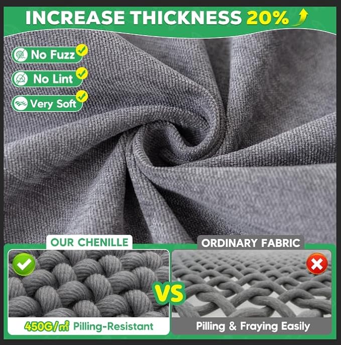 Cat Scratch Proof Furniture Protector - Anti-Slip, Waterproof Sofa Cover to Keep Cats Off, Pet-Friendly Anti-Scratch Couch Protectors for 3 Cushion Couch, Gray Sofa Cover for Pets and Kids 118"X71" - Image 3