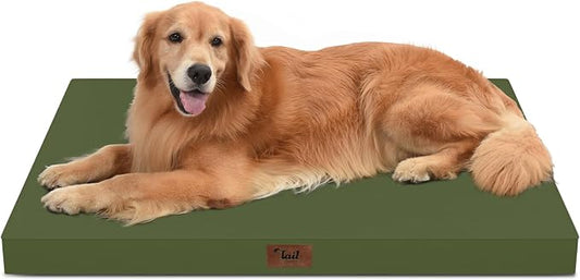 Waterproof Orthopedic Outdoor Dog Bed XL for Extra Large Dogs | Egg Crate Foam for Joint Support, TPU Waterproof Layer, Machine Washable 1680D Oxford Cover, 44 x 32 Inch, Up to 90 lbs by TailStories