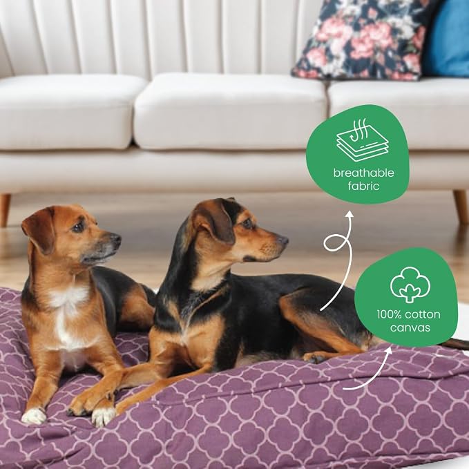 Molly Mutt Huge Dog Bed Cover -Royals - Measures 36”X 45”X 5’’ - 100% Cotton - Durable - Breathable - Sustainable - Machine Washable Dog Bed Cover - Image 4