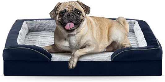 FURTIME Orthopedic Small Dog Bed, Waterproof Dog Beds, 28x23x6.5 Supportive Foam Pet Couch Bed with Removable Washable Cover and Nonskid Bottom by FURTIME