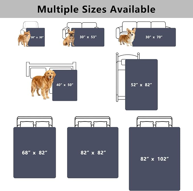 Waterproof Couch Cover for Dogs - Washable Pets Furniture Protector | TPU Leak-Proof Liner, Lightweight & Reversible, Fits Chair, Sofa, Bed, 52" x 82" , Blue/Green - Image 7
