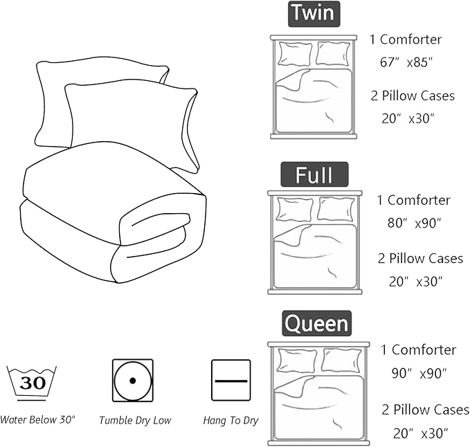 Nttopship Pink Purple Glitter Comforter Set Twin Size 3 Pieces Bed in A Bag for Teen Girls,Pink Violet Gradient Bedding Set,Rainbow Colorful Tie Dye Bedroom with 1 Comforter and 2 Pillowcases - Image 7