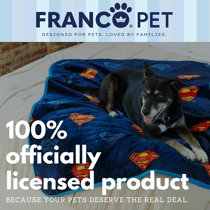 Superman DC Comics Waterproof Dog Bed Cover, Large 40x50 Pet Blanket for Furniture Bed Couch Sofa, (Officially Licensed) by Franco - Image 8