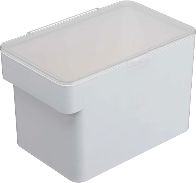 YAMAZAKI Home Tower Airtight Pet Food Storage Container - Cat And Dog Food Holder Bin With Transparent Lid And Handle - Medium - Polypropylene - 8 Lbs., 1.6 Gallons, 6 Quarts,White by Unknown