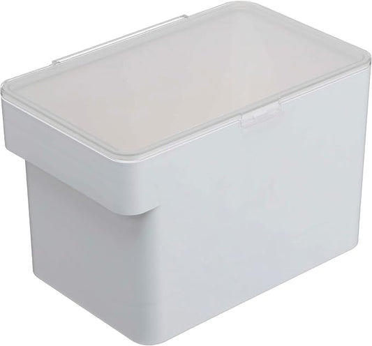 YAMAZAKI Home Tower Airtight Pet Food Storage Container - Cat And Dog Food Holder Bin With Transparent Lid And Handle - Medium - Polypropylene - 8 Lbs., 1.6 Gallons, 6 Quarts,White by Unknown