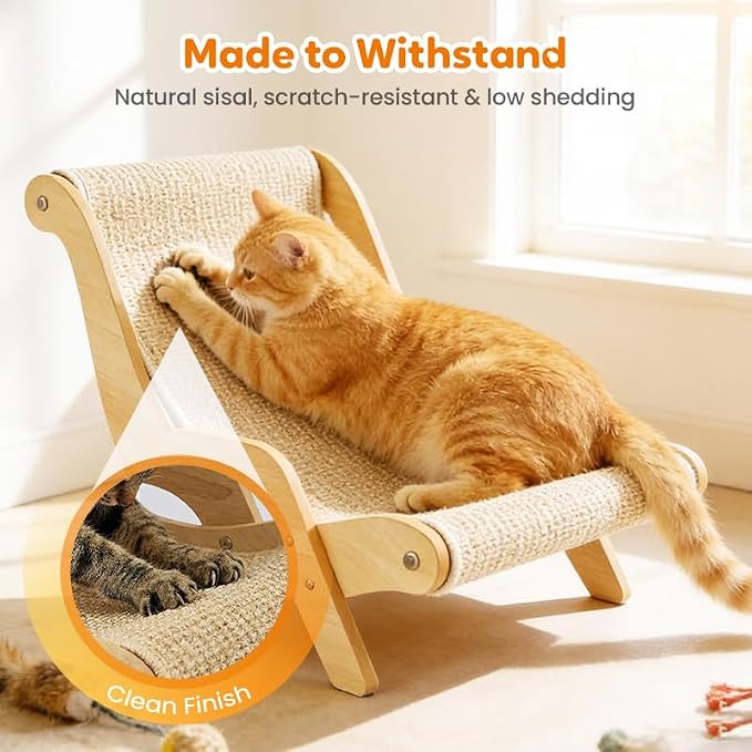 2026 New Cat Recliner Scraper Board, Large 2 in 1 Cat Recliner Scratch Board, Durable Cat Scratching Pad Cat Scratcher Bed Cardboard Cat Scratchers for Indoor Cats (E) - Image 4