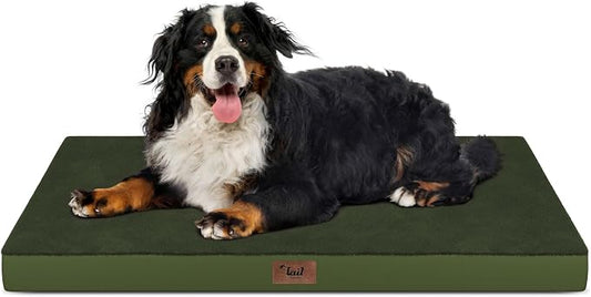 Outdoor Extra Large Dog Bed XXL for Giant Breed Dogs | Egg Crate Orthopedic Foam, Fits 48x30 Crates, TPU Waterproof Layer, Machine Washable 1680D Oxford Cover, Up to 110 lbs by TailStories