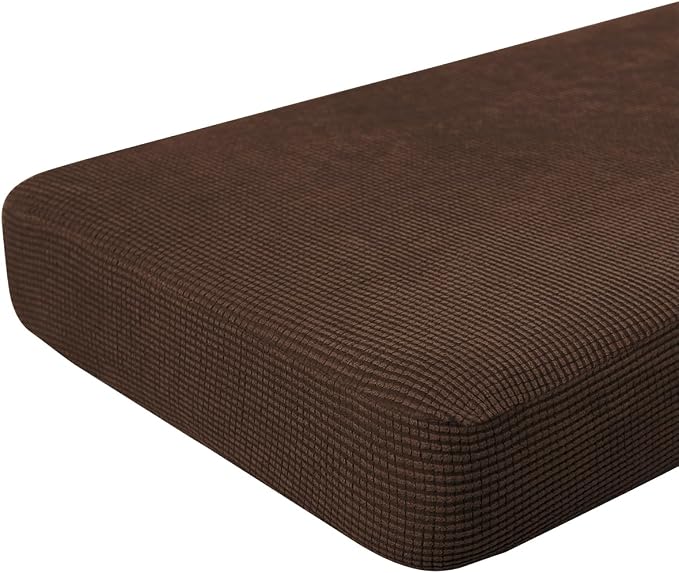 Hokway Couch Cushion Covers Stretch Cushion Covers Sofa Seat Cushion Slipcover Cushion Protector(Chocolate, Large) by Hokway