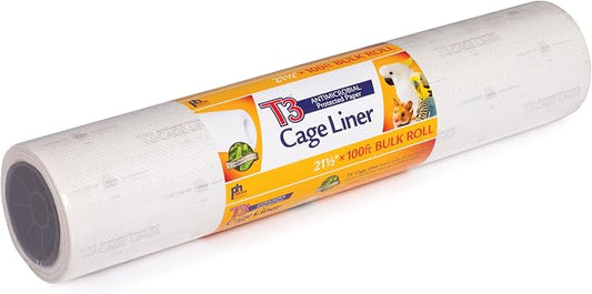 Prevue Pet Products T3 Cage Liner - Bird Cage Accessories, 100 ft Odor Absorbent Protection, Universal Liner for All Birds, Fits Small, Medium, and Large Enclosures, Simplifies Cleaning - Large Size by PrevuePetProducts