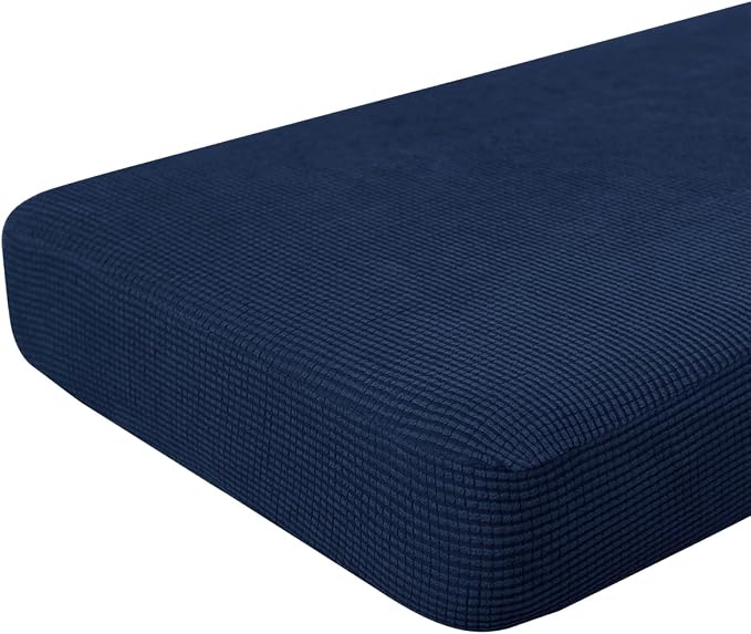 Hokway Couch Cushion Covers Stretch Cushion Covers Sofa Seat Cushion Slipcover Cushion Protector(DarkBlue, Large) by Hokway
