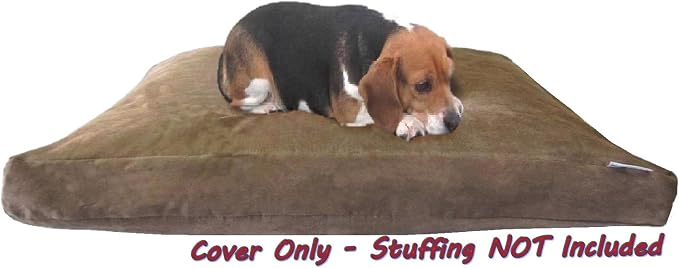 Dogbed4less DIY Pet Bed Pillow Brown Microsuede Duvet Cover and Waterproof Internal case for Dog at 41X27X4 Inch - Covers only - Image 9