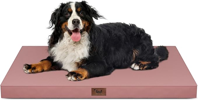 Outdoor Extra Large Dog Bed XXL for Giant Breed Dogs | Egg Crate Orthopedic Foam, Fits 48x30 Crates, TPU Waterproof Layer, Machine Washable 1680D Oxford Cover, Up to 110 lbs by TailStories