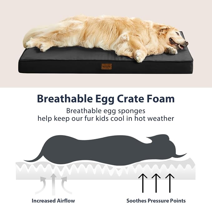 BFPETHOME Outdoor Waterproof Dog Bed for Large Dogs, Washable Cover, 30" | Outdoor & Indoor Use, Waterproof, For Medium, Large, Extra Large Dogs, Orthopedic, Egg Crate Foam, Up to 35 lbs - Image 5