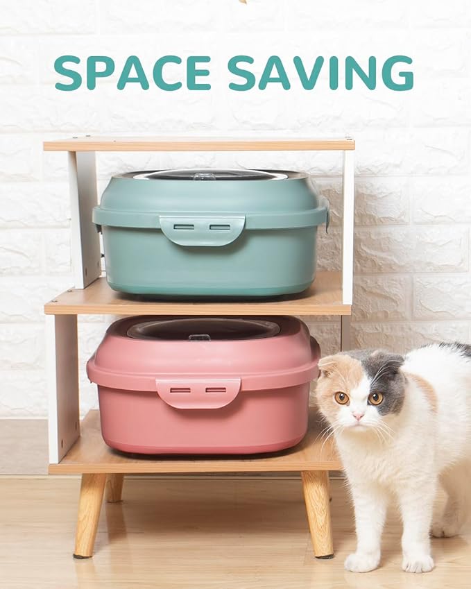 30-35Lbs Dog Food Storage Container Airtight,Collapsible Dog Food Container | Large Pet Food Storage Container with Double Airtight Seal & Magnetic Lid,Cat Food Container with Wheels,2Pcs Container,Scoop - Image 5
