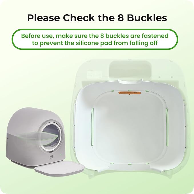HHOLOVE Self Cleaning Litter Box Automatic with Safety Sensors, Odor Control, Real-Time Health & Weight Monitor, Ultra-Quiet, 60L Large Capacity for Multiple Cats, 2026 Version - Image 7