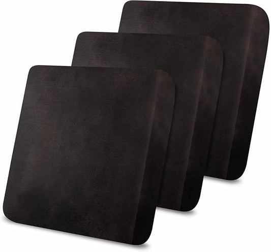 molasofa Leather Look Couch Cushion Covers, Stretch Sofa Cushion Covers for Sectional Armchair Loveseat Protector,Replacement Seat Cushion Slipcovers, Machine Washable (3 Cushion XL Sofa, Chocolate) by Molasofa