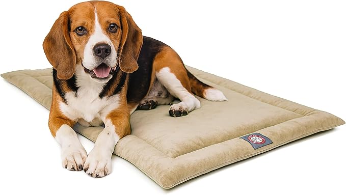 Majestic Pet Orthopedic Memory Foam Dog Crate Mat - Plush Pet Bed Pad for Crates & Kennels | USA Crafted | 36"x23" Villa Pearl by MajesticPet