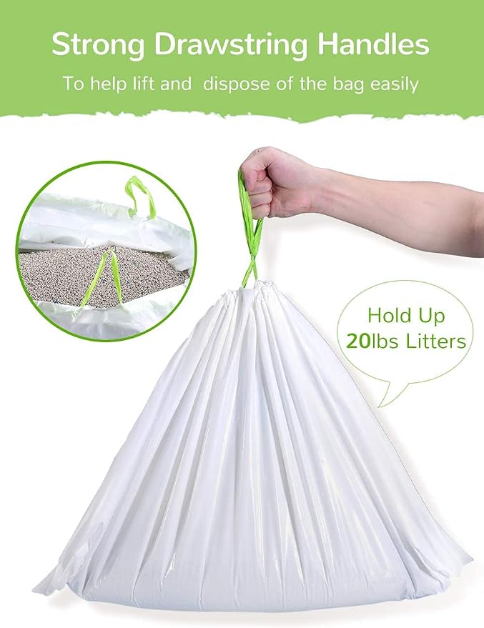 PETOCAT Cat Litter Liners and Cat Litter Bags for Poop Biodegradable Leakproof Durable Extra-Thick Kitty Litter Box Bag Cat Waste Disposal Bag - Image 8