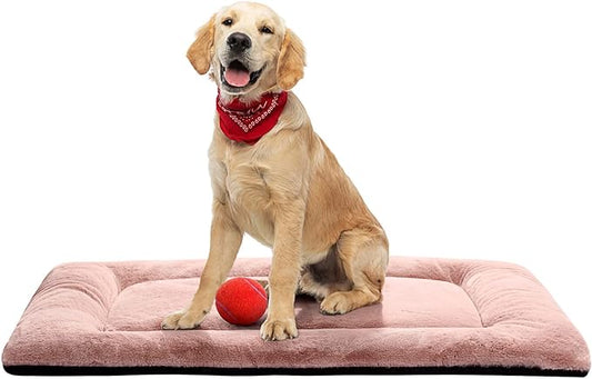 Dog Crate Pad Washable Dog Bed for Crate Medium Cozy Mat 36-Inch Pink | Ultra Soft Kennel Pad,Anti-Slip Bottom,Fits for Most Metal Crates,Comfortable Sleeping Pet Mat by VERZEY