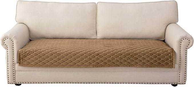 Eismodra Couch Cover,Sectional Couch Covers,Sofa Covers for 3 Cushion Couch,Anti-Slip Sofa Slipcovers for Dogs Cats Kids Loveseat Recliner L Shaped Armrest Backrest,Coffee 43''x94''(Only 1 Piece) by Eismodra