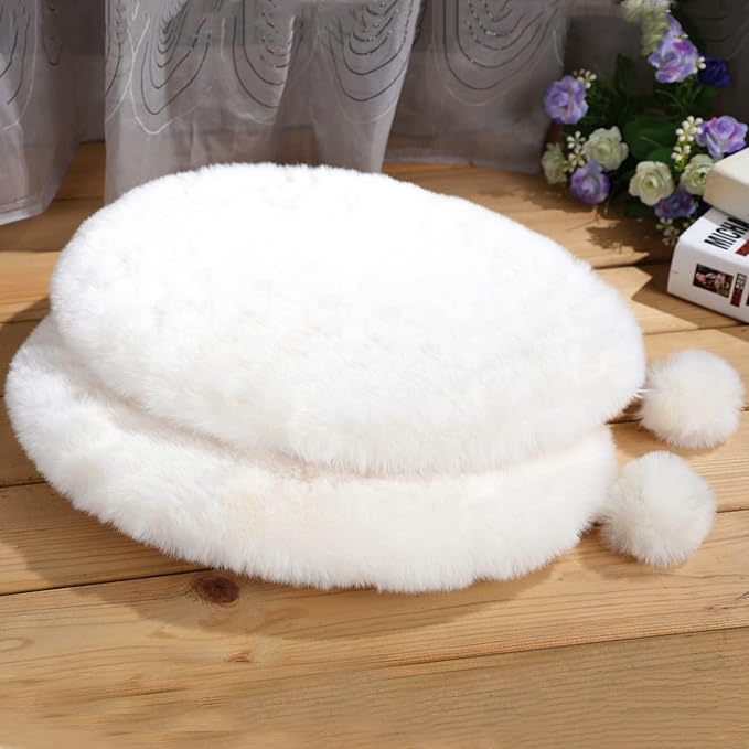 SHENGOCASE 2-Pack Oval 11" x 15" Faux Rabbit Fur Cat Condo Replacement Cushion. Cat Dog Bed Cushion Pad Mat, Pad for Window Perch Tree Tower, Carrier Cage Crate Kennel Furniture by SHENGOCASE