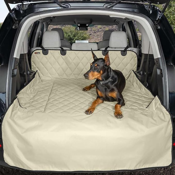 4Knines SUV Cargo Liner for Dogs – Dog Trunk Cover – Heavy-Duty, Waterproof Pet Seat Protector – Durable Cargo Liners for Dogs – USA-Based Company - Extra Large (Tan) - Image 6