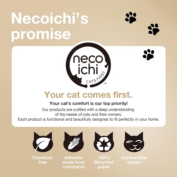 Necoichi Cat Scratcher Bowl for Indoor Cats - Cat Scratching Lounger with Reversible Usability and Extra Comfort for Lounge, Cardboard Bed Couch / (Regular, Dark Cherry) - Image 7