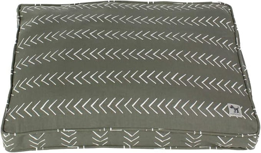 Molly Mutt Sheepy Wool Crate Mat - 100% Cotton Canvas Cover with Temperature-Regulating 100% Natural Wool-Filled Insert Dog Bed - Soft & Supportive Wool-Filled Bed - (54"x37"x2.5", Forever Young) by MollyMutt