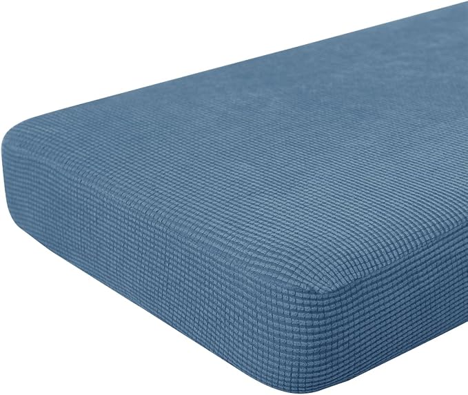 Hokway Couch Cushion Covers Stretch Cushion Covers Sofa Seat Cushion Slipcover Cushion Protector(DenimBlue, Large) by Hokway