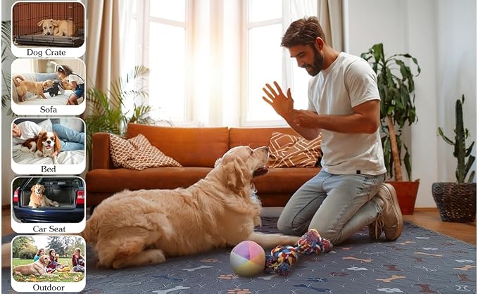 Washable Pee Pads for Dogs Large 36" x 72" 2-Pack Reusable Puppy Pads Pet Training Pads, Fast Absorb Dog Mats, Waterproof Whelping Pad, Non-Slip Protects Against Urine Leakage - Image 5