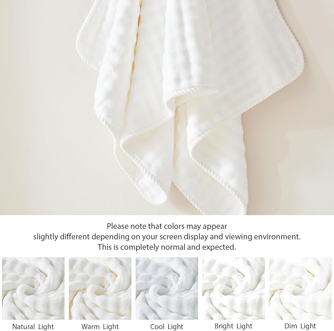 COZYART Lint Free 8 Pcs Bathroom Towels Set Ultra Soft Microfiber White | Fluffy, Thick, Highly Absorbent, Fast Dry, No Shedding, No Pilling, Fade Resistant, Durable, Long-lasting - Image 7