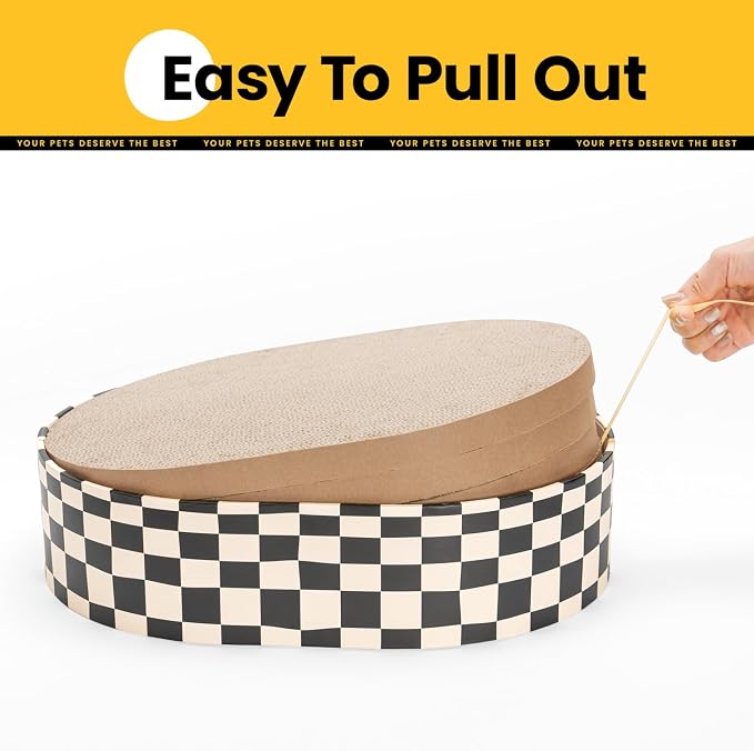 Conlun Cat Scratcher Box with 4 Cat Scratching Board Reversible Scratch Pad, Heavy Duty Corrugated Cardboard Pet Bed Lounger Kitty Scratchers for Indoor, Protects Furniture,Kittens Gifts-Large - Image 7