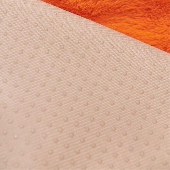 Plush Recliner Slipcover Home Faux Fur Fluffy Recliner Chair Slipcover Non Slip Back Fuzzy Fluffy Reclining Couch Cover Soft Comfort Sofa Slipcover Washable Furniture Protector (Orange) - Image 5