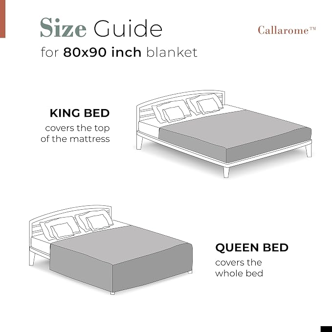 Callarome Waterproof Blanket for Bed & Couch Protection, Grey, 80"x90" | High-Density Heavy-Duty Material – Ultra-Soft & Durable Soft Fleece, Leakproof, Reversible, Silent No-Crinkle Design - Image 6