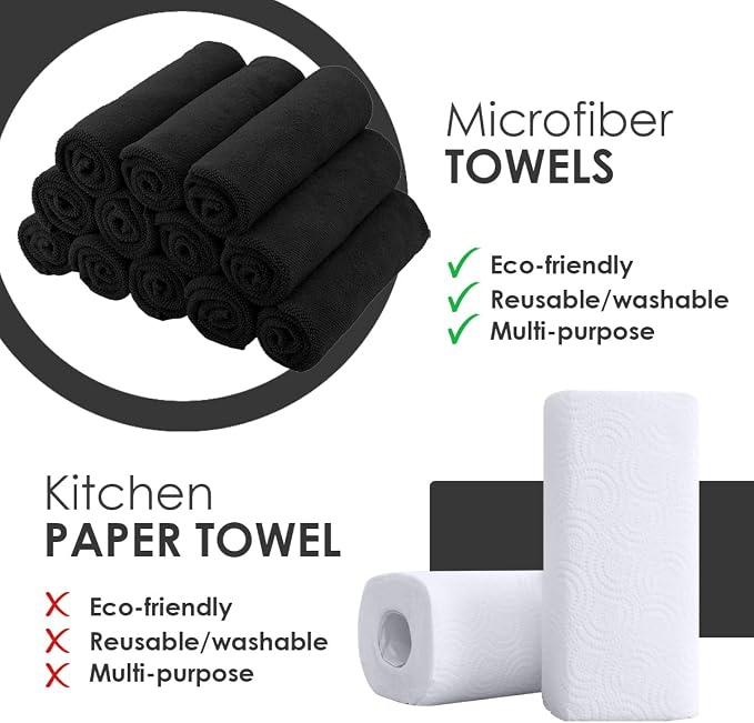 Avalon Towels Microfiber Cleaning Cloths (Value Pack of 48) - Size 16 x 16 Inches, Highly Absorbent Cleaning Rags, Lint Free, Reusable and Washable, Microfiber Towels for Cars - Image 7